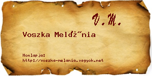Voszka Melánia névjegykártya